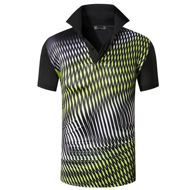 Jeansian, мужские спортивные футболки поло, рубашки поло, рубашки для гольфа, тенниса, бадминтона, сухой крой, короткий рукав, LSL276, черный цвет