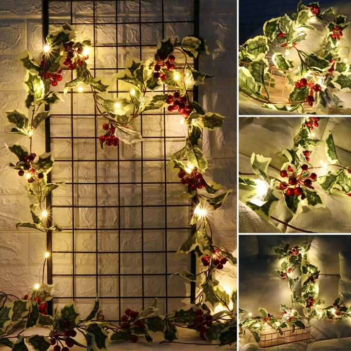 20LEDs Christmas Red Berry LED String Light 8