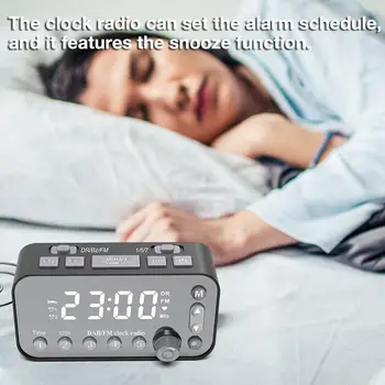 

Digital Alarm Clock Radio Office Travel Alarm Clock for Display Dimmer Bedrooms Sleep Timer FM Radio Clock Battery Backup