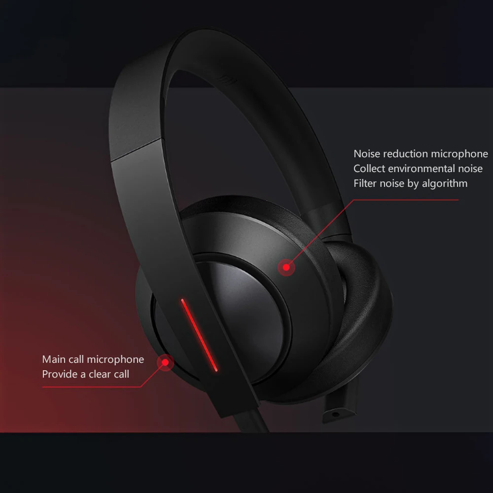 Оригинальные Xiaomi mi Ga mi ng наушники Virtual Surround наушники 3,5 мм с микрофоном Шумоподавление для ПК ноутбук телефон