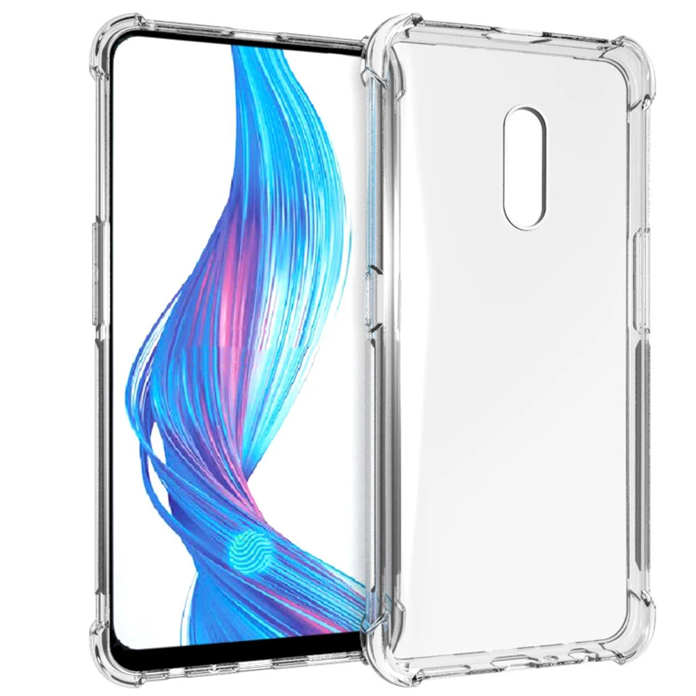 A++ For OPPO Realme X Case Full Cover Soft Silicone TPU Airbag Anti-knock back Cover case For OPPO Realme X