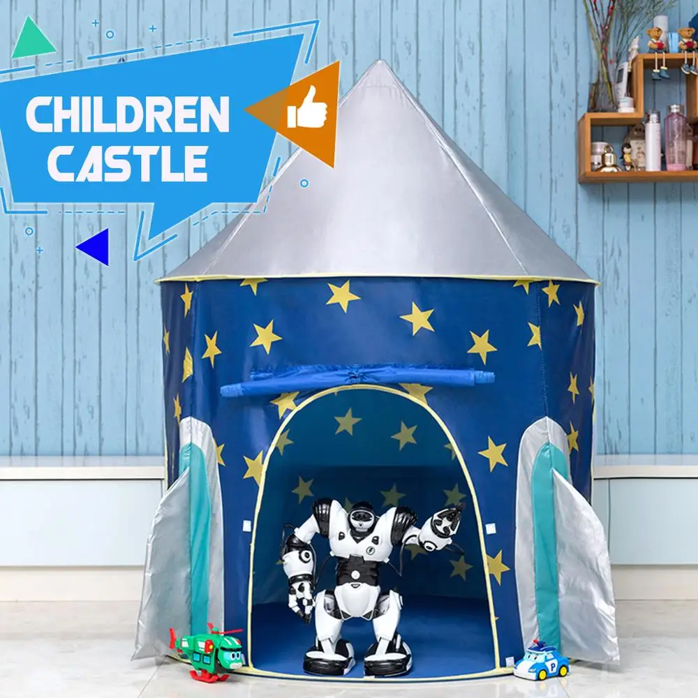 LBLA 105x135 см детская палатка дом портативный Замок принцессы подарок висящий флаг детская вигвама палатка для игр на день рождения Рождественский подарок - Цвет: Type 3