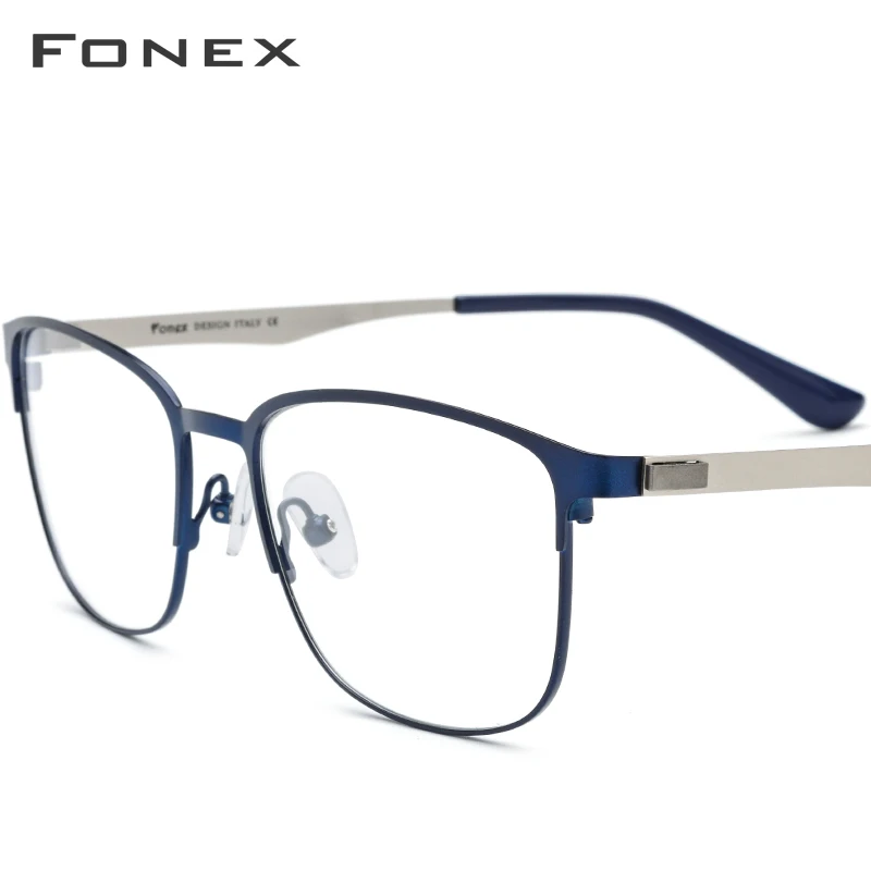 FONEX, сплав, очки для женщин, Круглые, по рецепту, очки, оправа для мужчин, Ретро стиль, близорукость, оптическая оправа, Корейская, без винтов, очки 9840