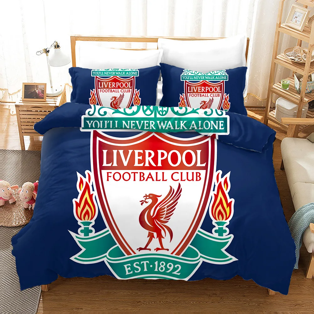 Football Team Pattern Bedding Set Hot Selling Foreign Trade Home Textile Quilt Cover Two-piece Set Comforter Bedding Sets