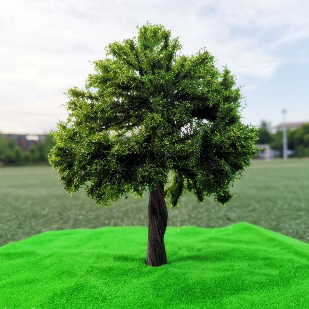

architecture toy sand table building model tree the train model material DIY handmade miniature tools Park road landscape layout