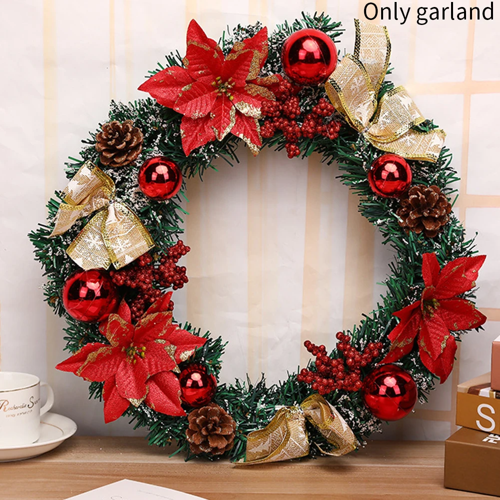 

Crafts PVC Wedding Home Decor Door Wall Party Rattan Window Hanging Round Wreath Garland Artificial Flower Christmas