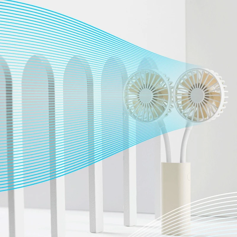 Мини Портативный USB Перезаряжаемый маленький вентилятор двойной