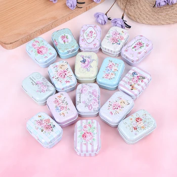 

Colorful mini iron box sealed can packaging jewelry box candy earphones earrings small storage tin box