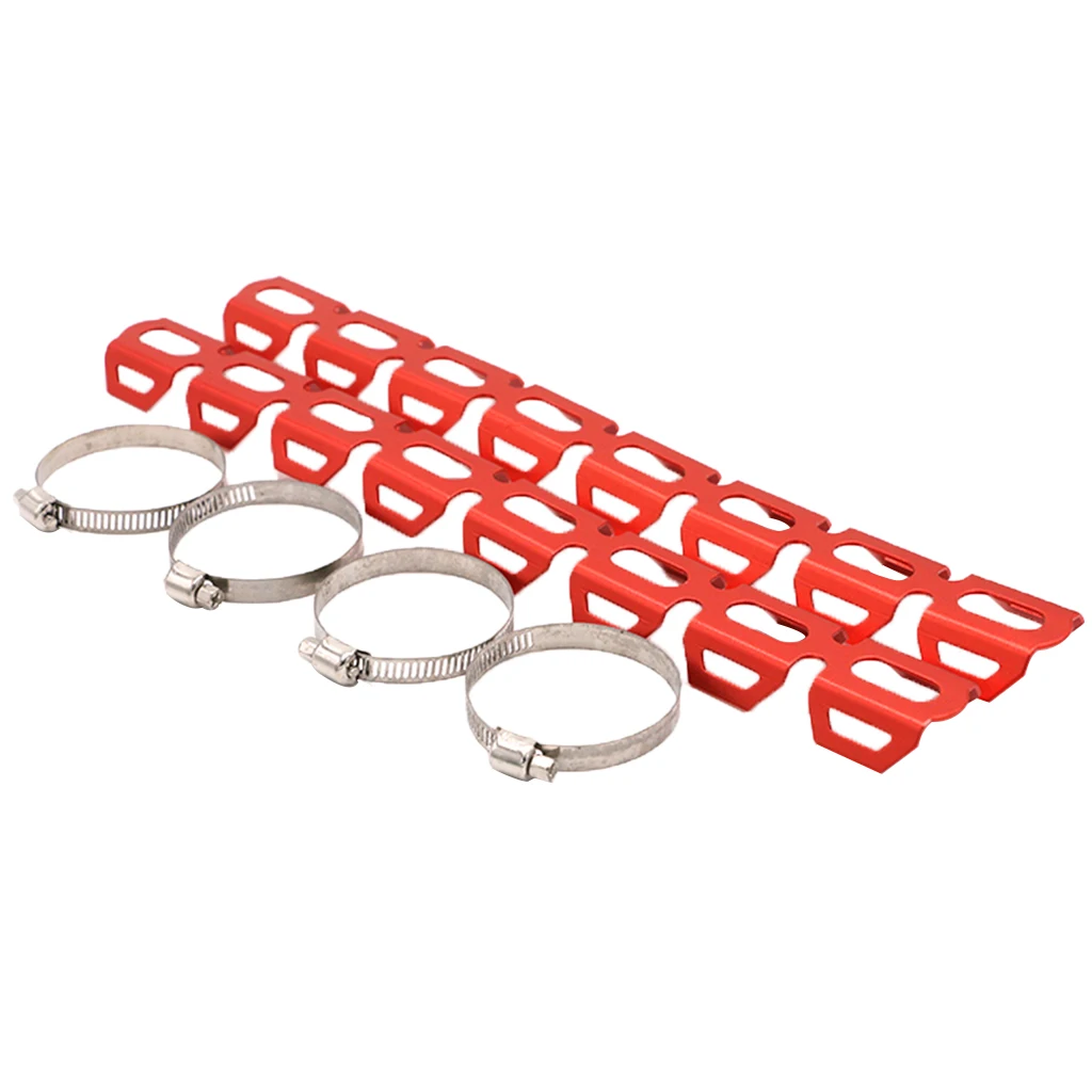  4 Colors Heat Shield Motorcycle Exhaust Muffler Pipe Leg Protector with 4 Clamps for BMW R1200GS Universal