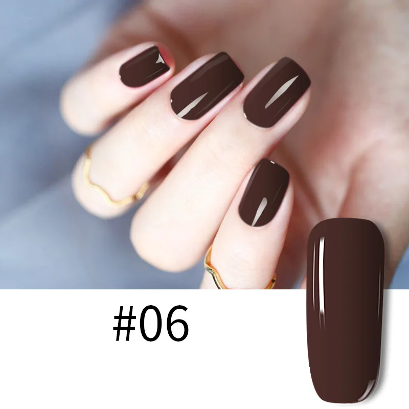 15 мл теплый чистый цвет женский УФ-гель для ногтей для женщин дамы трендовая серия кофе телесный лак для ногтей - Цвет: 06