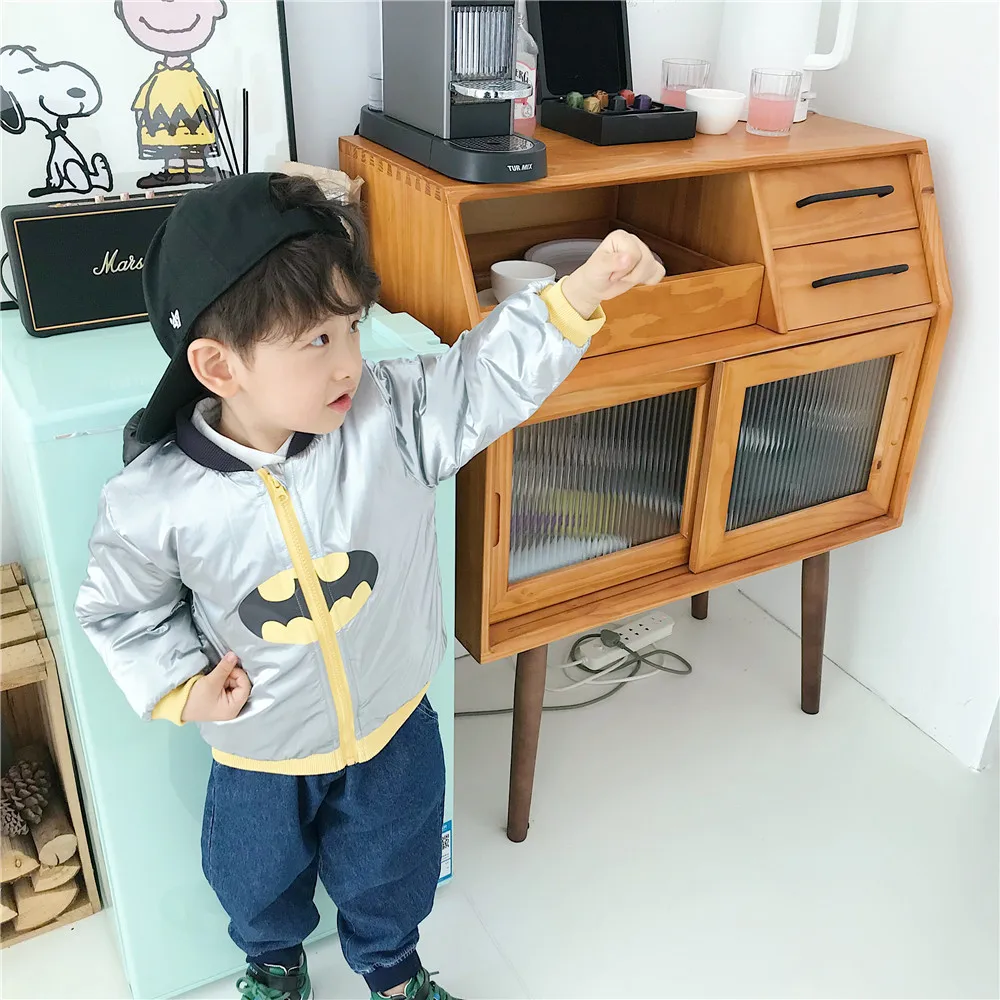 Tonytaobaby/осенне-зимняя одежда; Новая детская одежда; светоотражающее пальто с изображением героя; пальто для маленьких мальчиков; детские пальто