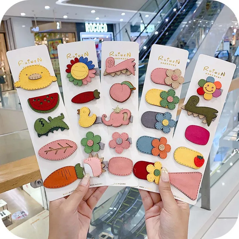5 шт./компл. милый кролик аксессуары для волос Детская оленьей шпильки головной убор принцессы заколка для волос в Корейском стиле популярная детская заколка для галстука зажим