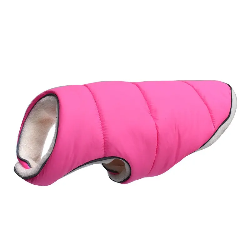 Жилетка для домашних собак зимняя теплая флисовая одежда для собак пальто для маленьких средних и больших собак чихуахуа Французский бульдог Мопс одежда - Цвет: pink