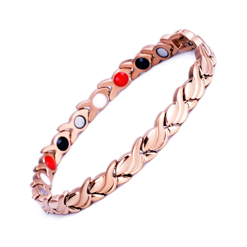 Explosive Stainless Steel Titanium Bracelet with the Same Titanium Steel Jewelry Germanium Magnetite Bracelet for Men and Women
