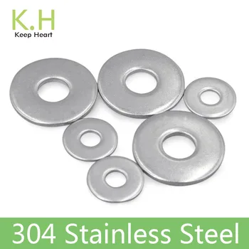 

25/50Pcs DIN9021 M3 M4 M5 M6 M8 M10 M12 M14 M16 M18 M20 M22 M24 Metal 304 Stainless Steel Large Size Flat Plain Washer for Wood