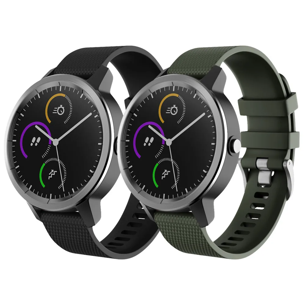 20 мм Ширина силиконовый ремешок для часов для Garmin Vivoactive 3 Band спортивный силиконовый браслет для Forerunner 245 645 умный ремешок для часов S/L