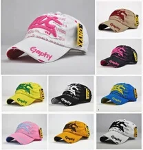 Много красивых тканей вышивка летучая мышь письмо бейсбольная шляпа от солнца остроконечная Кепка B001