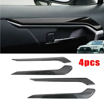 

Car Door Panel Trim Auto 4Pcs Carbon fiber ABS For Toyota Rav4 2019-2020 Set