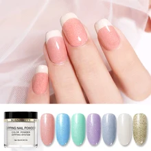 Пудра для ногтей BORN PRETTY Shimmer French Dipping, натуральный, сухой, цветной, пудра, пылезащитный, для украшения ногтей, 10 мл, сделай сам, маникюр