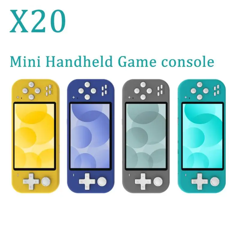 2021 New X20 Mini Retro Handheld Game Player 4.3 Inch Screen 8GB Dual Open Source System Portable Pocket Mini Video Game Console 1