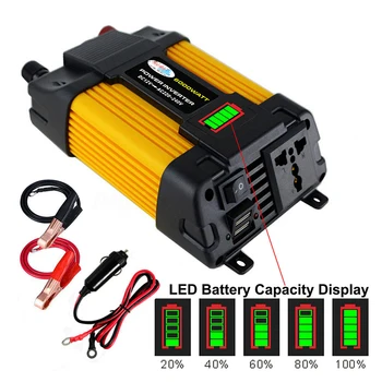 

Car Power Inverter Solar Converter 12V DC TO 110V 220V AC 6000W Peaks Power