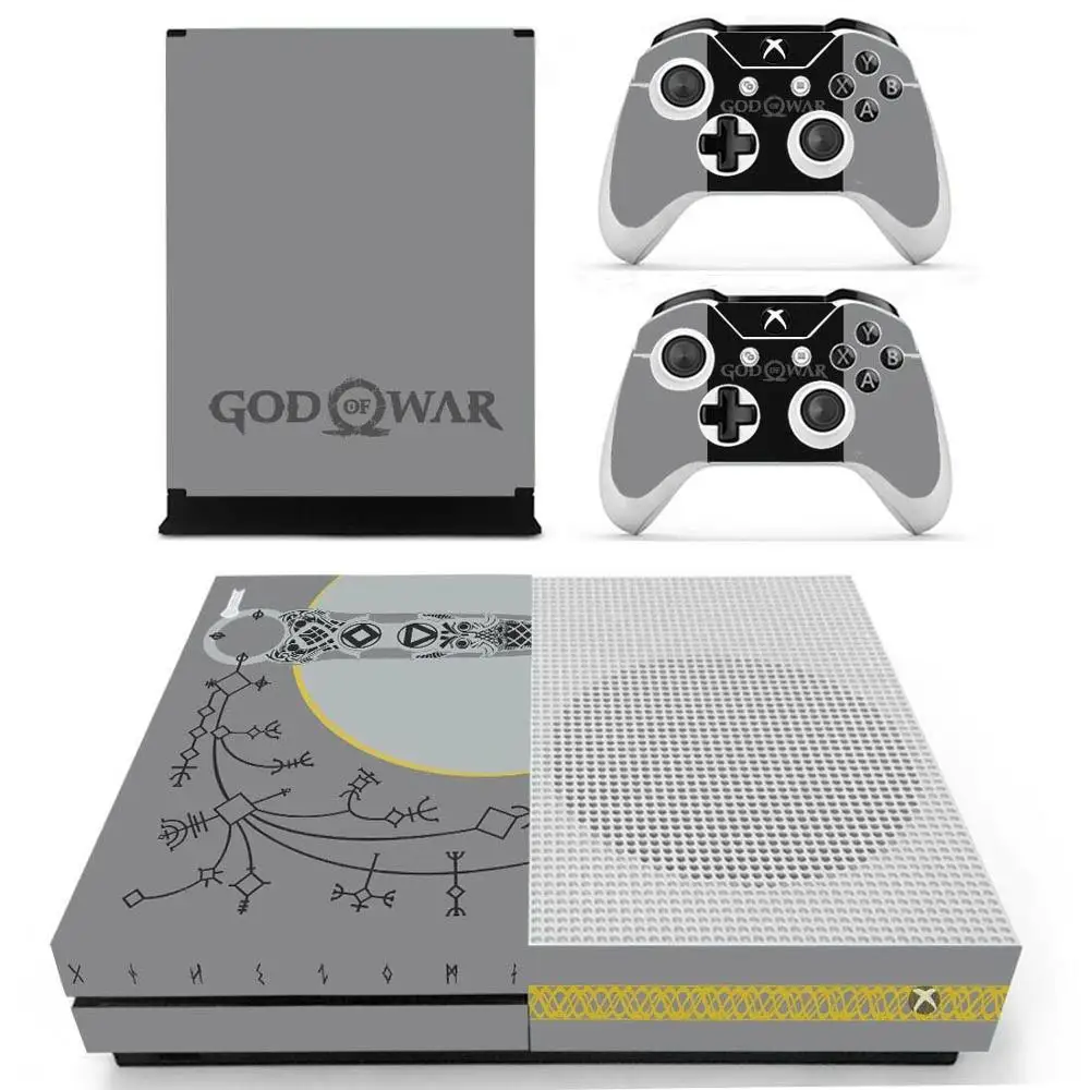 God of War наклейка s для Xbox One S виниловые наклейки на кожу наклейки Pegatinas для Xbox one тонкая консоль и два контроллера шкуры