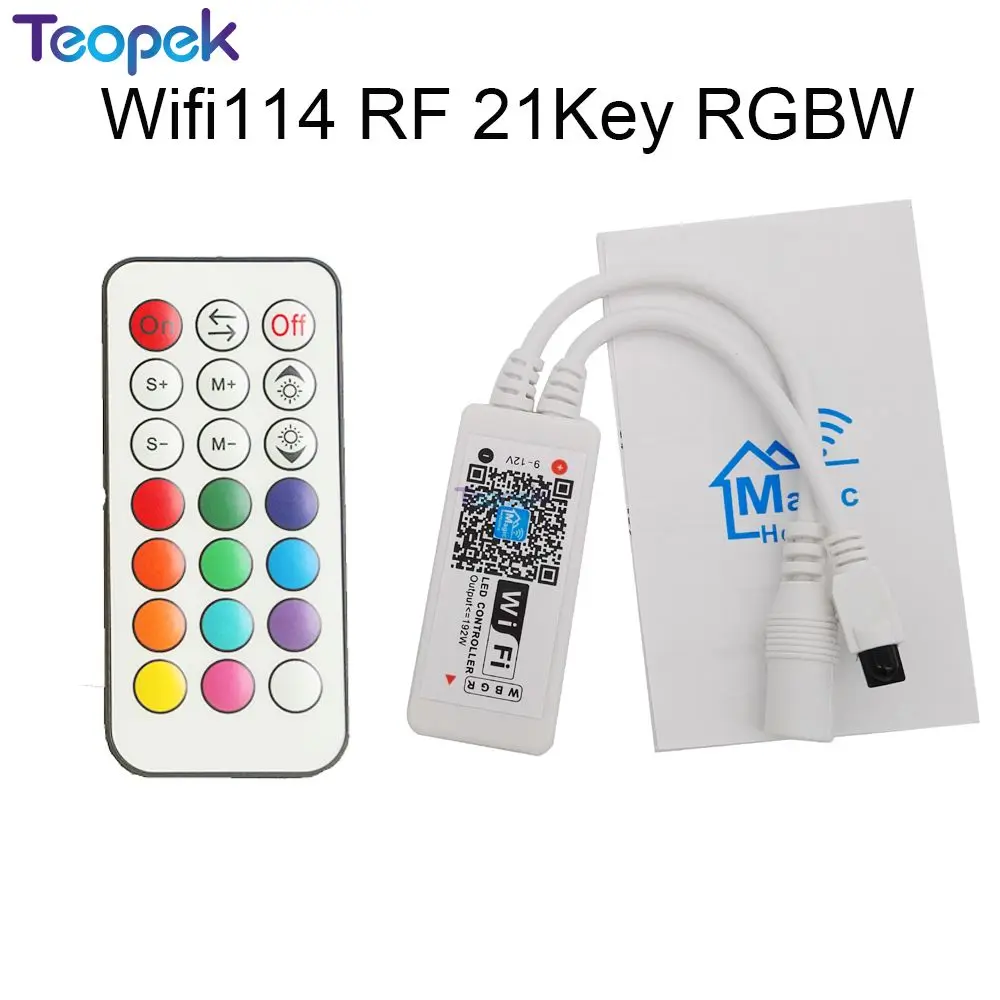 Magic Home Bluetooth беспроводной Wi-Fi контроллер DC5V 12V 24V RGB/RGBW IR RF для WS2811 WS2812B Одноцветный RGB RGBW светодиодные полосы - Цвет: WiFi RGBW RF