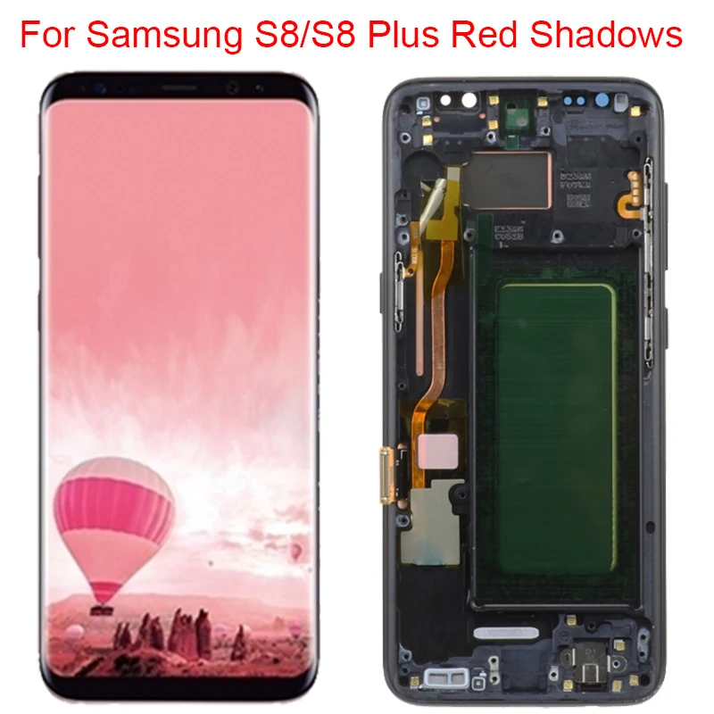 Сжечь тени S8 LCD для Samsung Galaxy Plus дисплей с рамкой G950F SM G955F сенсорный экран