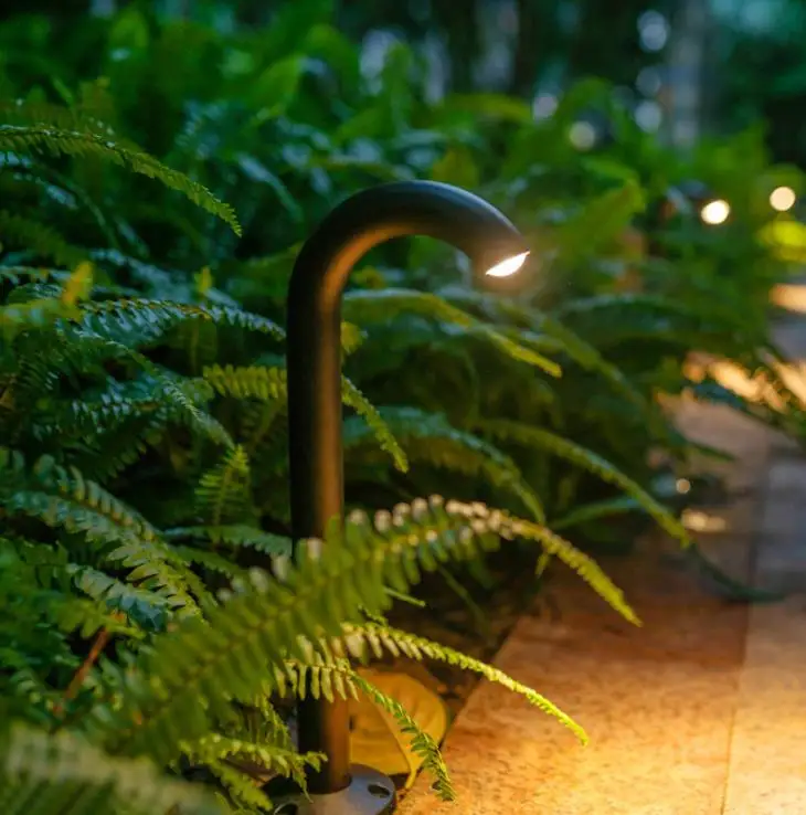 Simple modern outdoor garden lamp lawn lamp waterproof bending lamp villa lamp garden lamp landscape lamp Park lamp solar garden lamp lawn lamp outdoor waterproof rattan landscape garden lamp led camp lantern decorative lamp light