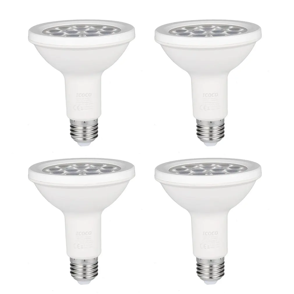 4 шт. PAR30 12LED 12W диммируемая длинная шея 3000 лм K Светодиодная лампа теплого белого