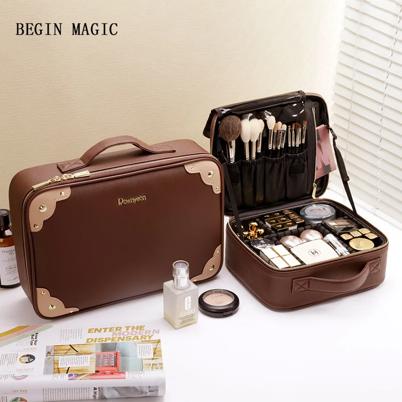

* Makeup Bag Women's Portable Large Capacity Wind Storage Box pin chao Fire Profession Travel Simple Bag