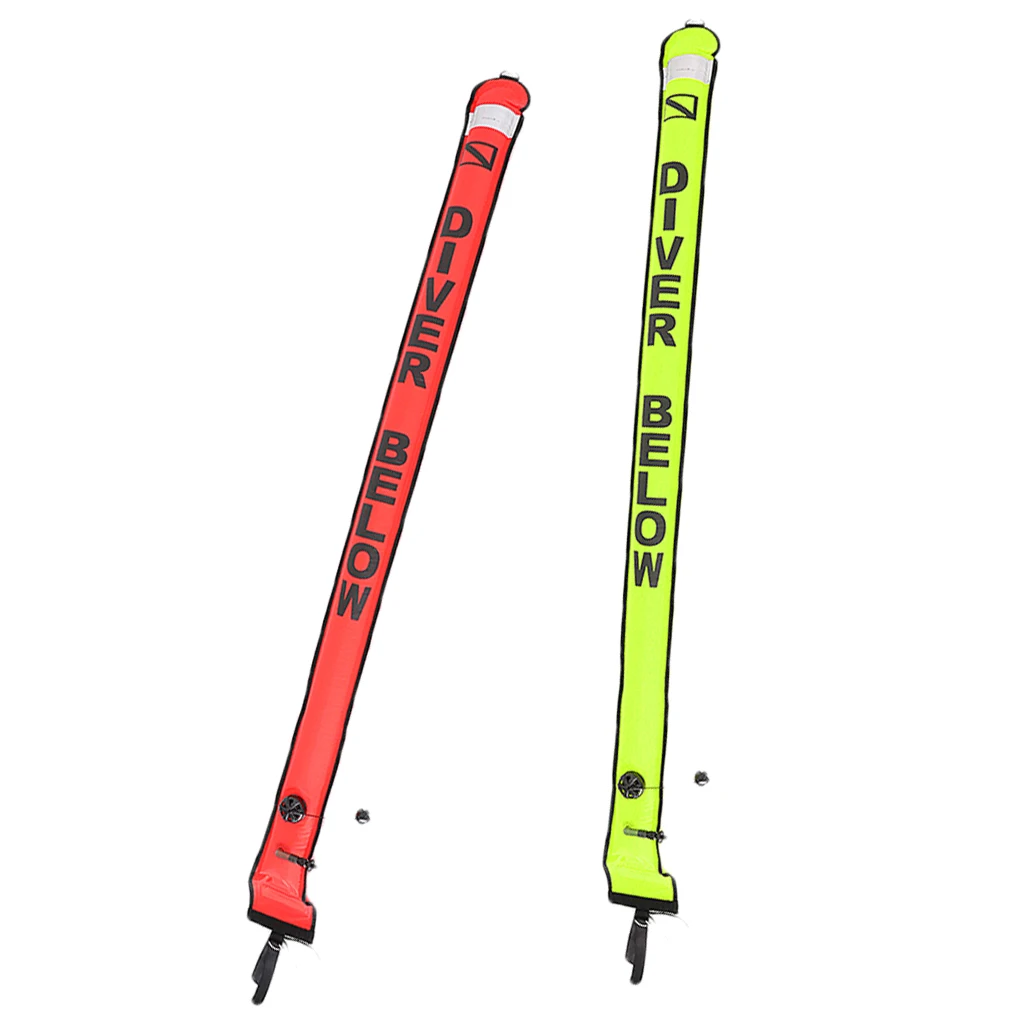 

2x Scuba Diving Safety Sausage SMB Surface Marker Buoy Float for Snorkeling Freediving Underwater Sports