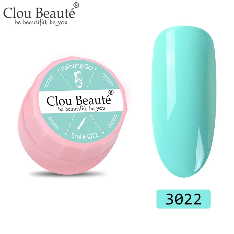 Clou Beaute paint ing Gel 72 цвета гель для ногтей краска УФ/светодиодный дизайн ногтей DIY Краска гель Лак Цвет лак краска ing 5 мл - Color: 3022