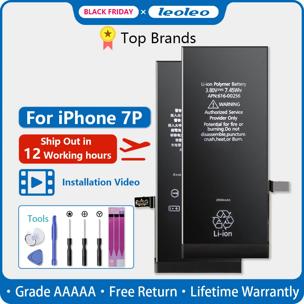 Аккумулятор LEOLEO для iPhone 6s/6/7 Plus Сменный аккумулятор 6/6s/7 большой емкости X