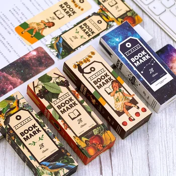 

28 Pcs/1 Lot Girl Roaming Space Paper Bookmarks Bookmarks For Books/Share/book Markers/tab For Books/stationery Supplies