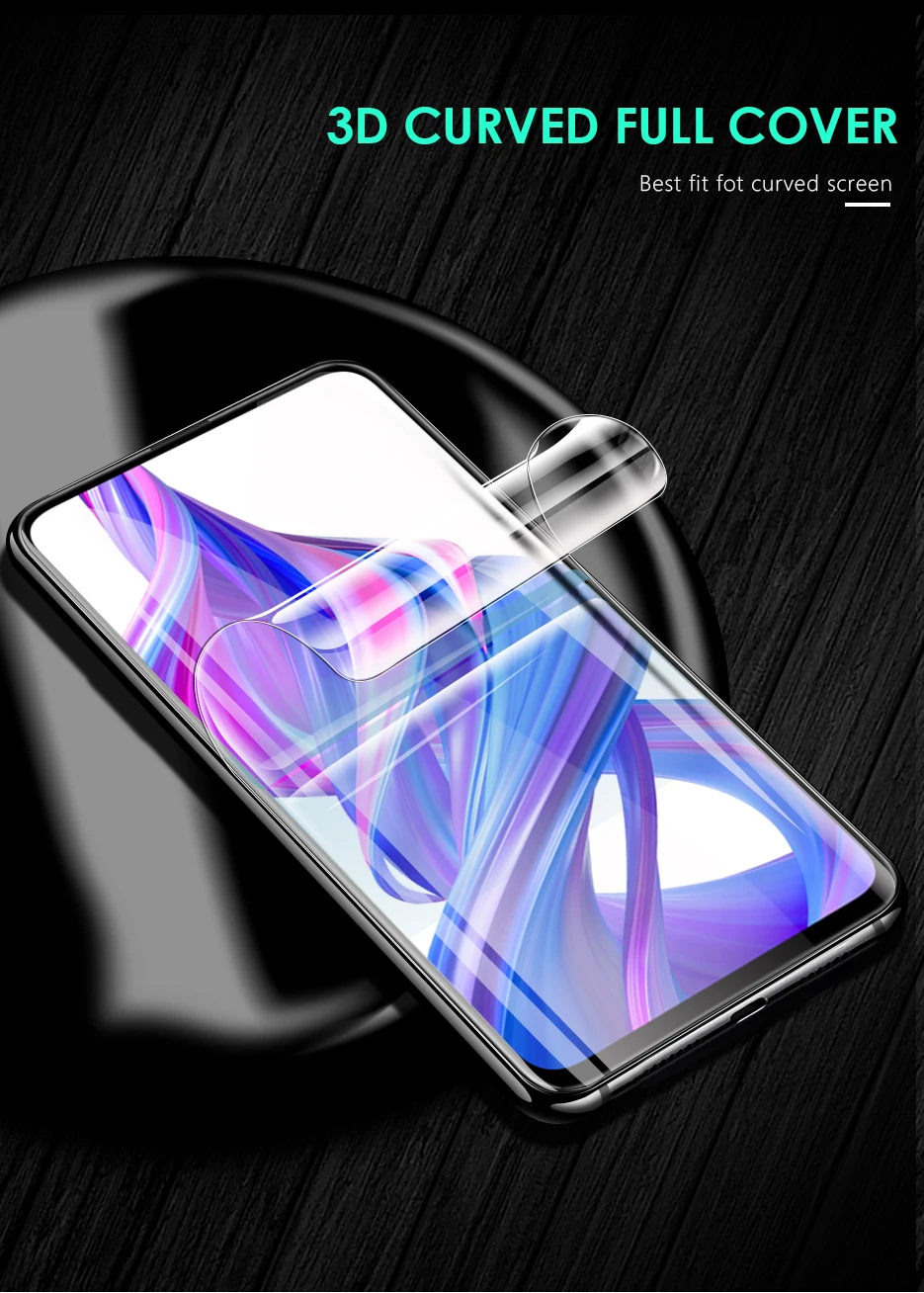 CHYI 3D Curved Film For Huawei Honor 9X Screen Protector 6.59inch Honor9X Pro Full Cover Nano Hydrogel Film Not Tempered Glass