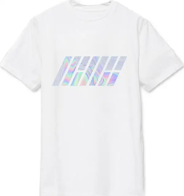 Футболка с коротким рукавом унисекс для фанатов Kpop Ikon концерта одинаковыми