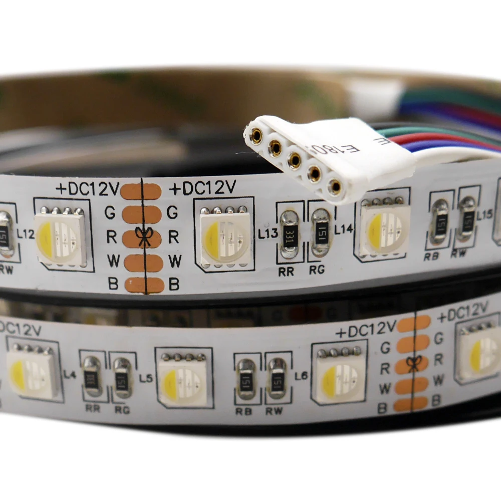 5 м/лот DC12V 24V Светодиодная лента RGBW/RGBWW Светодиодные ленты 4 цвета в 1 5050 SMD гибкий