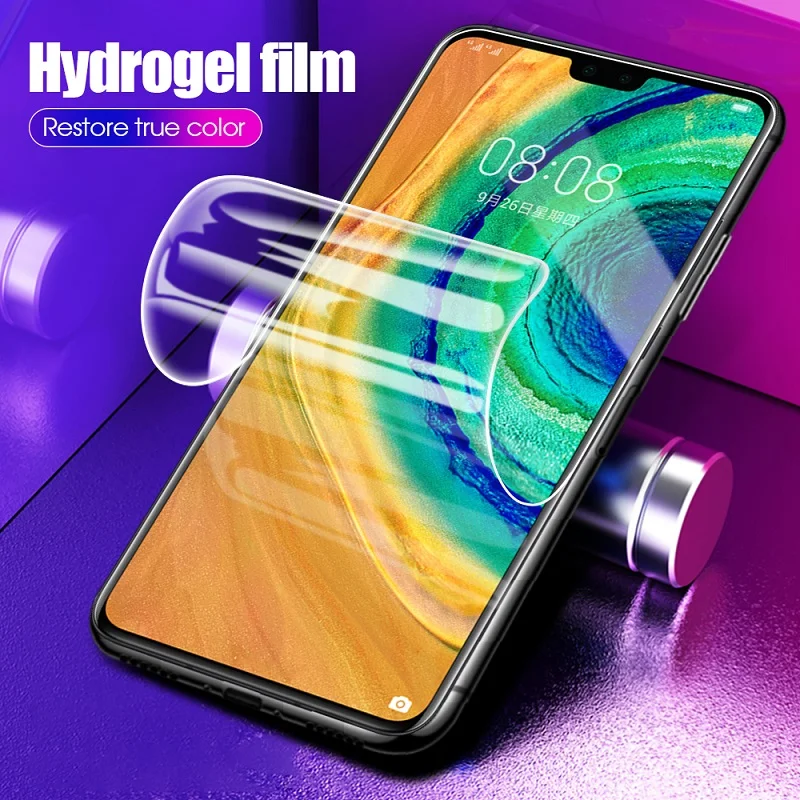 Защитная Гидрогелевая пленка на Huawei Mate 30 Pro Lite (не стекло) защитная для Защита
