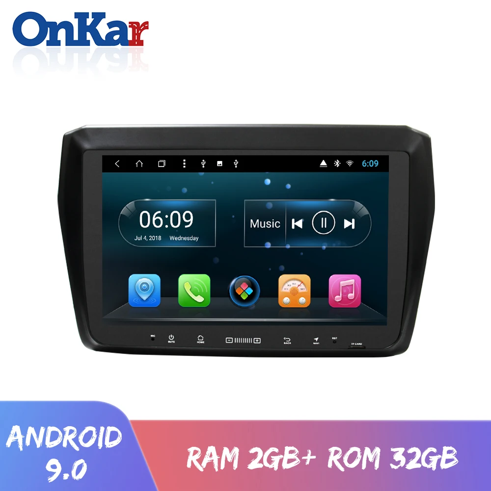 ONKAR центральный мультимедийный плеер для Suzuki Swift 2018 Android 9 0 ОС с поддержкой MirrorLink