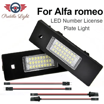 

2PCs For Alfa Romeo 147 156 159 166 Brera Giulietta Mito GF Spider CANbus Led License Number Plate Lights Auto Replacement