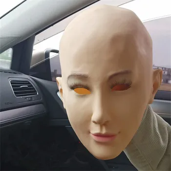 

Top Grade Beauty Latex Mask Halloween Carnival Costume Human Female Party Crops Masquerade Crossdress Costume Cosplay Mask