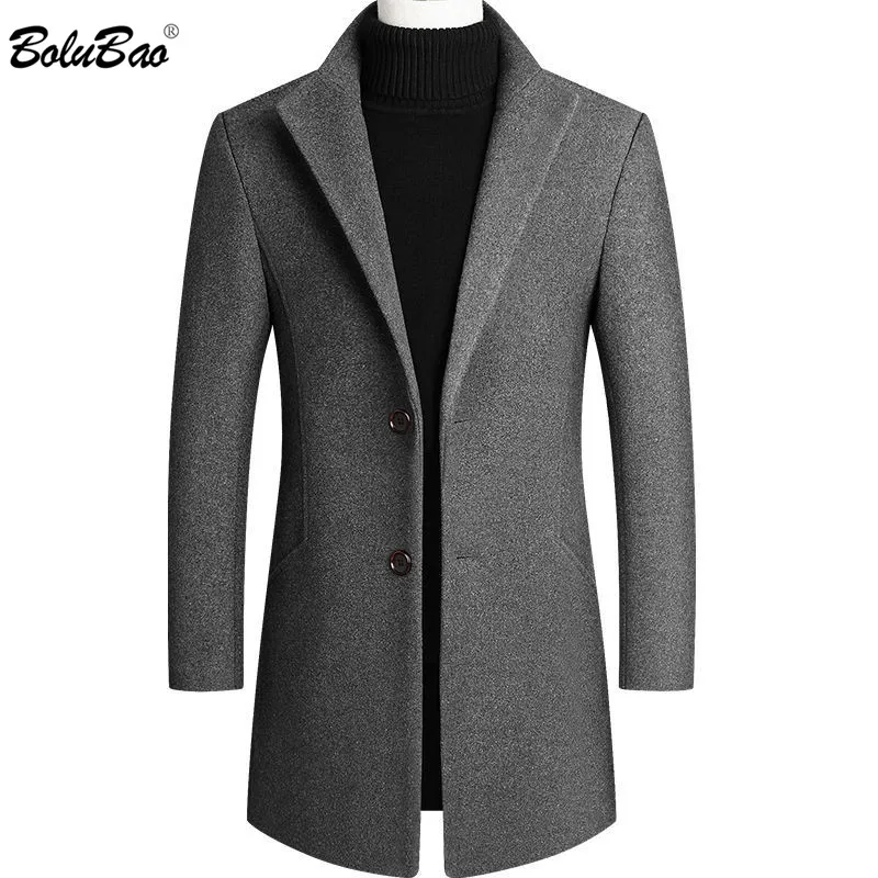 BOLUBAO Brand Men Wool Blends Coats Quality Men's Solid Color Wool Blends Coat Winter New Slim Fit Wool Jacket Male Clothing BOLUBAO Brand Men Wool Blends Coats Quality Men's Solid Color Wool Blends Coat Winter New Slim Fit Wool Jacket Male Clothing