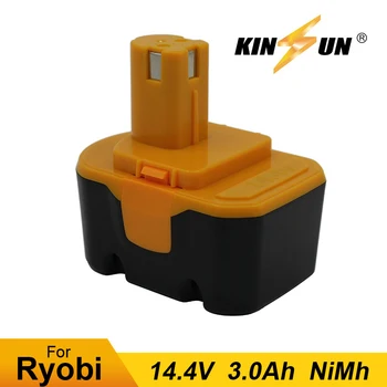 

KINSUN Replacement Power Tool Battery 14.4V 3.0Ah NiMh for Ryobi Cordless Drill Screwdriver 130224010 130224011 130281002 HP1441