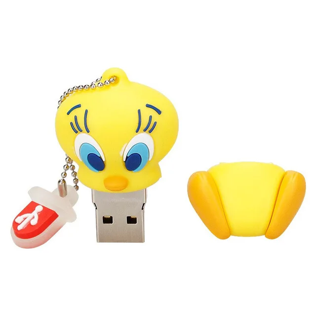 USB флеш-накопитель серии animal с реальной емкостью, 128 ГБ, флешка, 4 ГБ, 8 ГБ, флеш-накопитель, 16 ГБ, 32 ГБ, 64 ГБ, usb карта памяти с мультяшным кроликом - Цвет: Duck