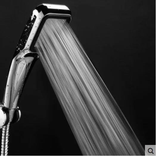 300 отверстие Водосберегающие герметичный душевая головка ABS с хромированный, для ванной комнаты ручной душ насос повышения давления воды, насадка для душа