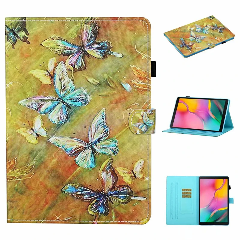

2020 New Beautiful Painted Case For Samsung Galaxy Tab S6 Lite 10.4 SM-P610 SM-P615 10.4" PU leather Soft TPU flip stand cover