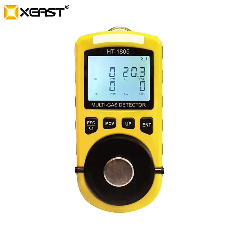Новый HT 1805 детектор газа 4 в 1 светильник H2s/CO/O2/LEL утечки токсичного и вредных газов