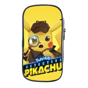 

2019 Hot New Pokemon Detective Pikachu Kids Pencil Bag Students Boys Girls Cute Stationery Bag High Quality Pencil Holder