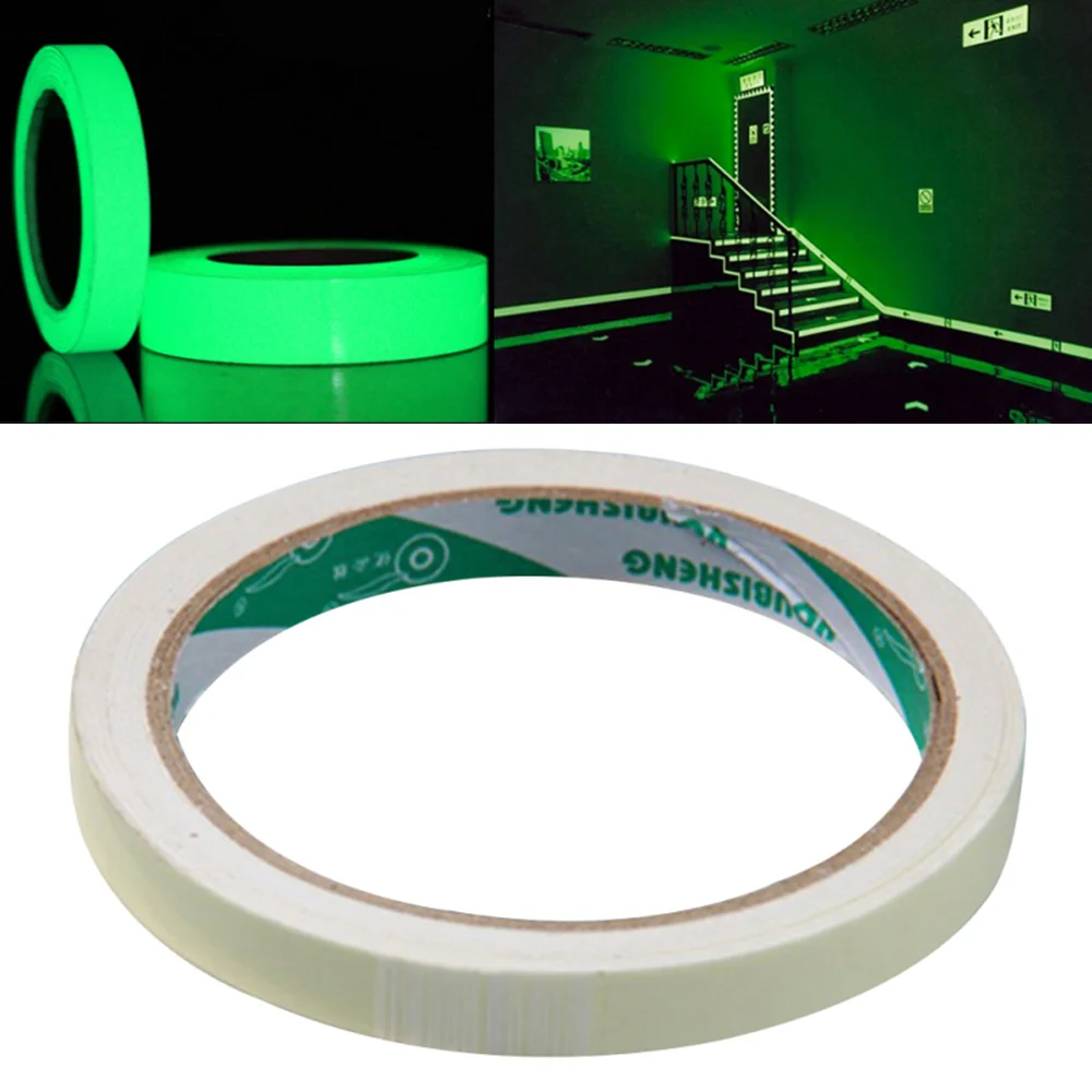 Светящаяся лента, светящаяся самоклеящаяся зеленый светильник, светящаяся лента, наклейка 15 мм X 3 метра/рулон, водонепроницаемая, фотолампа